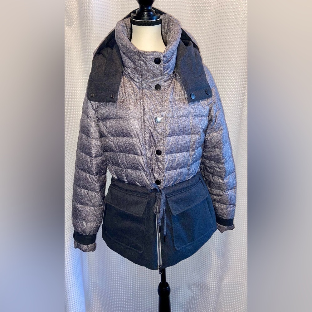 LOLË Nelly charcoal gray waterproof down filled Puffer Parka Sz Large